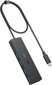 Anker USB-C データ ハブ (4-in-1, 5Gbps) 60cmケーブル 高速データ転送 USB 3.0 USB-Aポート搭載 MacBook/iMac/Surface/Windows