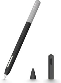 ESR Apple pencil ケース タッチペンカバー アップルペンシル第2世代対応 アップルペンシル カバー シリコン製 滑り止め 薄型 落下保護 握りやすい ブラック