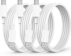 TypeC ���C�g�j���O�P�[�u�� 1M 3�{�Z�b�g iphone�[�d�P�[�u���^�C�vC 20W�Ή� PD�}���[�d iPhone �R�[�h �����ϋv&�����f�[�^���� for iPhone14/13/12 Pros/MacBook�ȂǊe��Ή� ipone�R�[�h �ϊ� USB-C ���C�g�j