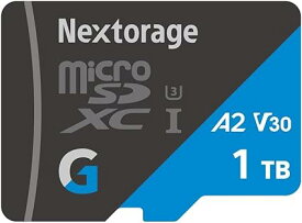 Nextorage ネクストレージ 1TB microSDXC UHS-I U3 V30 A2 メモリーカード Gシリーズ Switch(スイッチ)動作検証済み SDアダプター付き ファイル復元ソ/s 書き込み最大90MB/s