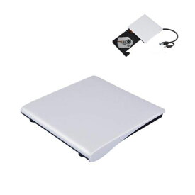 外付けDVD CDドライブ 高速処理 8XDVD 24XCD 光学ドライブ外付け 読取り 書込み可 バスパワー USB 2.0/3.0&Type-C両接続 外付けCDドライブ (ホワイト)日本語説明書付きドライブレコーダー外付け パソコンCD外付け dvdマルチドライブ 書き込み 取り込み 読み込み