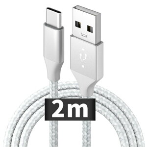 USB Type C P[u Vo[ USB C P[u ^Cvc P[u 2m }[d f[^] c^Cv [Ԃ ϋv fh~ iPhone15V[YAFireHD 10 8 ^ubgAGalaxyAXperiaAXiaomiȂUSB-C@