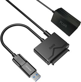 BENFEI SATA-USB 3.0ケーブル、USB 3.0-SATA IIIハードドライブアダプタ、2.5 3.5インチHDD / SSDハードドライブディスクおよび12V / 2A電源アダプタ付きSATAイブに対応、UASPをサポー…