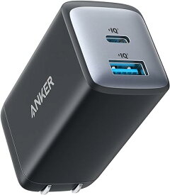 Anker 725 Charger (65W) (USB PD 65W 急速充電器)【超コンパクト設計/PowerIQ 3.0 (Gen2)搭載/PSE技術基準適合/折りたたみ式プラグ】MacBook PD対応種 その他機器対応（ブラック）