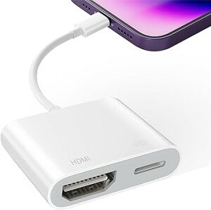 Lightning HDMIϊP[u for iPhone 1080PtHD ݒ dsv CgjO HDMI iPhone TVϊP[u Q[xȂ /12/11/XS/X/8Ή