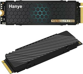 Hanye SSD 2TB PCIe Gen4x4 M.2 NVMe 2280 ヒートシンク搭載 動作確認済み R:7450MB/s W:6700MB/s HE70 高耐久3D NAND TLC 国内正規代理店品メーカー5年保証