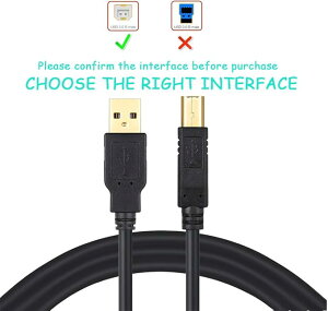 USB 2.0 �v�����^�[�P�[�u�� A�I�X-B�I�X �����b�L�R�l�N�^�v�����^�[���X�L���i�[�P�[�u�� HP�A�L���m���A�u���U�[�A�G�v�\���A�f���̕����@ �t�@�b�N�X�@ �R�s�[�@�ɑΉ��u���b�N (50cm)