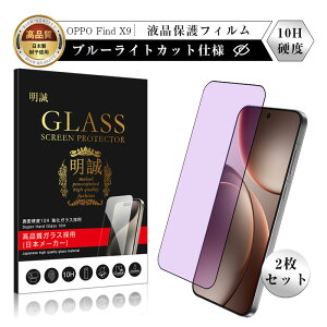 �y2���Z�b�g�zOPPO Find X9 �u���[���C�g�J�b�g �����K���X�ی�t�B���� OPPO Find X9 CPH2797 �X�}�z �t���ی� OPPO Find X9 OPG07 au �X�N���[���ی�t�B���� �ڂɗD���� ���͕ی� �\��t���ȒP �t�����