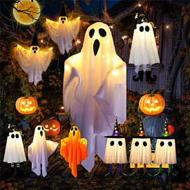 ＼10月限定P10倍／【要エントリー】【即納】ハロウィン飾り 屋外 ハロウィン飾り付け LEDライト イルミネーション 飾り 吊り下げ ランプ二つモード LEDストリングライト 幽霊 吊り飾り ハロウィーン 電池式 玄関 屋外 ライト 雰囲気造り 屋外 庭 広場 装飾