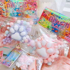 ＼1個あたり250円！4個セットで1,000円／【訳あり 新品】メロジョイ スクイーズ プニプニ玩具 ストレス解消玩具スクイーズ 低反発 おもちゃ かわいい 握る 韓国 スクイーズ 水感 ストレス解消 もちもち おしゃれ 触り心地 オシャレ猫爪 握って遊ぶ ケーキ 猫肉球 ドーナツ