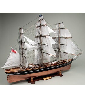 ウッディジョー木製帆船模型1 80カティサーク レーザーカット加工 激安ブランド 日時指定 帆付