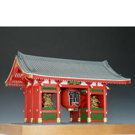 ウッディジョー木製建築模型1/50浅草寺雷門塗装タイプレーザーカット加工