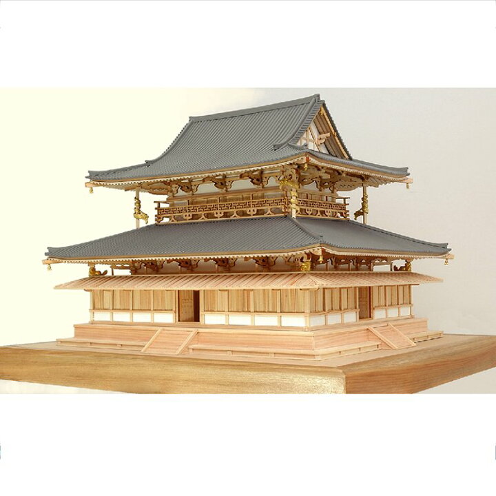 楽天市場】ウッディジョー 1/75 法隆寺 金堂 改良版 木製建築模型 