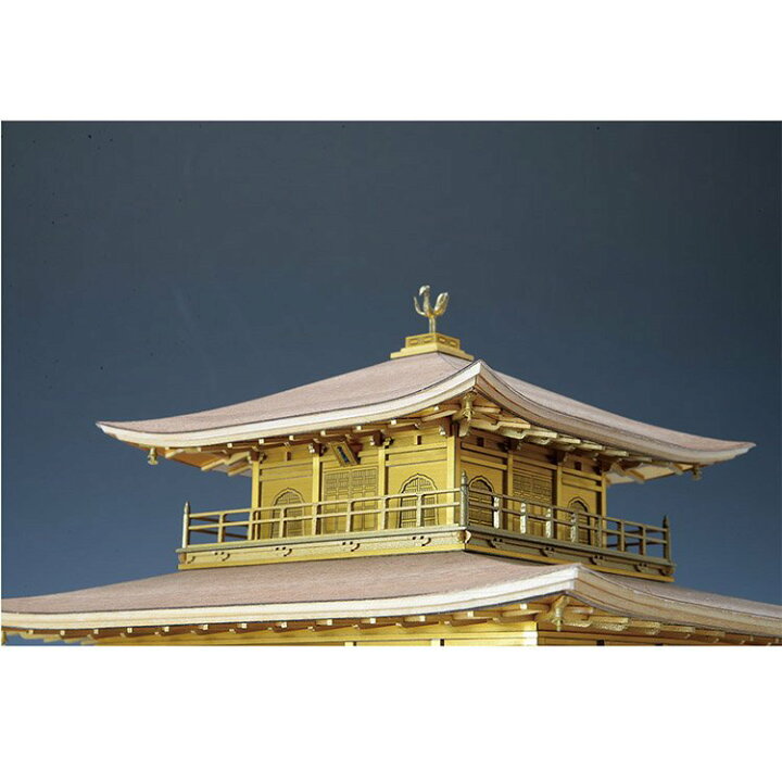 楽天市場】ウッディジョー 木造建築模型 1/75 鹿苑寺 金閣 ゴールド 