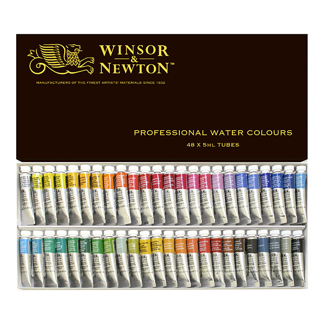 WN プロフェッショナル・ウォーターカラー 5mLチューブ 48色セット 18809848 ウィンザー＆ニュートン