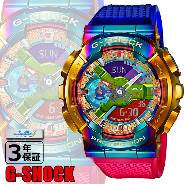 【CASIO】G-SHOCK カシオ Gショック 腕時計 デジタル&アナログ メンズウォッチ Metal Covered/メタルカバード  レインボーマルチカラー 20気圧防水 GM-110RB-2AJF | arcole（アルコレ）