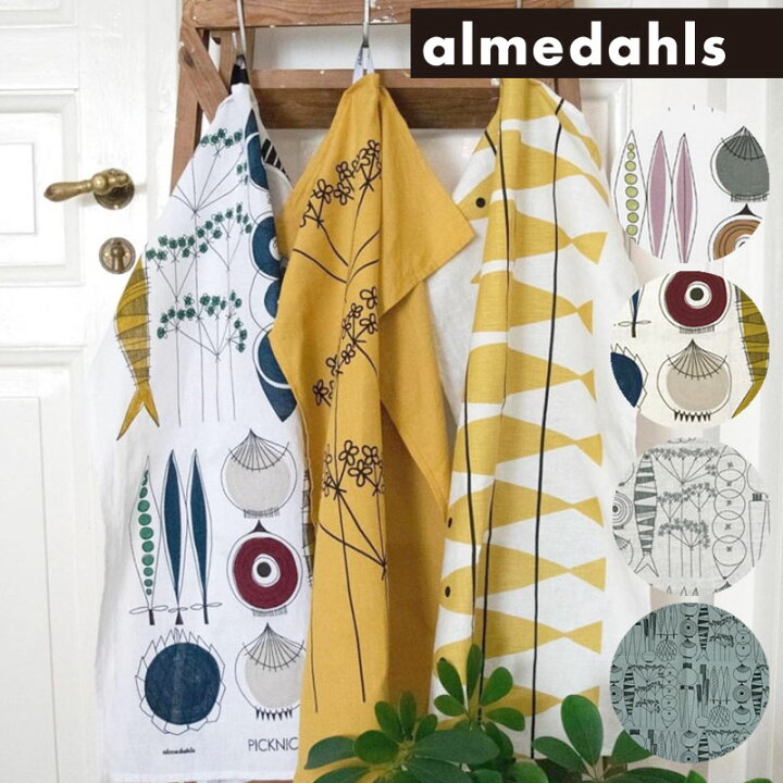 楽天市場 スーパーセール 2倍 北欧キッチンタオル Almedahls アルメダールス ピクニック Picknic おしゃれなキッチン雑貨 タオル スウェーデンデザイン 北欧テキスタイル リネン コットン 40 70cm テーブルクロス テーブルウェア おもてなし 布巾 台拭き 北欧