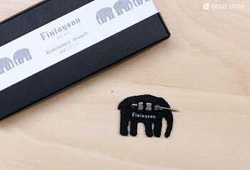 Finlayson(フィンレイソン)ブローチ3個セット刺繍アクセサリーエレファンティムートフィンランドデザインおしゃれテキスタイル