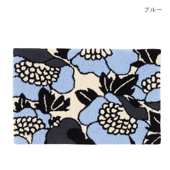Finlayson(フィンレイソン)玄関マットANNUKKA45×70cmおしゃれな北欧インテリア雑貨洗濯機で洗えるルームマットラグ滑りにくい加工フィンランド北欧テキスタイルイエロー/ブルーウォッシャブルマット