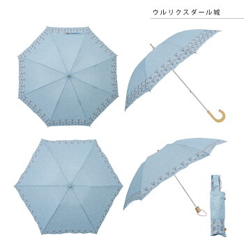 日傘/雨傘刺し子北欧デザイン10種折りたたみ/ショートスライド晴雨兼用刺繍/korkoコルコSPCScandinavianPatternCollectionスカンジナビアンパターンコレクション北欧雑貨