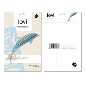 Lovi(ロヴィ)ドルフィンイルカいるかSeaLifeコレクション北欧オーナメントカードおしゃれな北欧プライウッド白樺フィンランドインテリア置物プレゼントギフトに人気