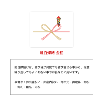 ギフト用のし(無料)