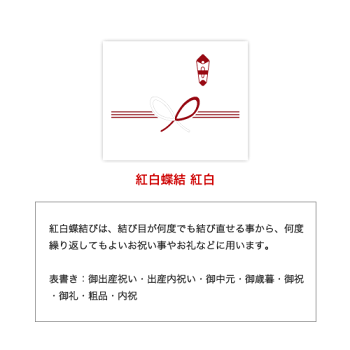 ギフト用のし(無料)