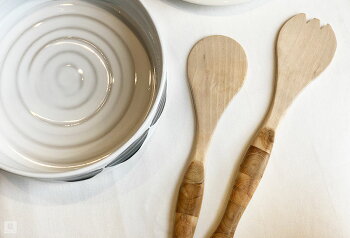 【SALE10%OFF】サラダセットインレイSkandinaviskH(スカンジナヴィスク)フォーク&スプーンサラダトング木製カトラリーおしゃれな北欧キッチン雑貨スウェーデンデザイン手作りハンドメイドプレゼントギフト
