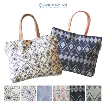 【送料無料】革手刺繍・デニムミニバッグL刺し子/SPCscandinavianpatterncollectionスカンジナビアンパターンコレクション-北欧雑貨ファッション