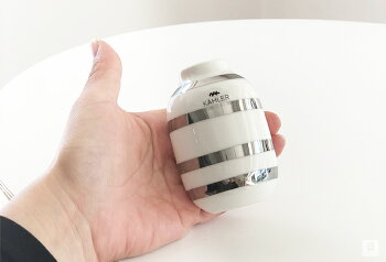 Kahler(ケーラー)花瓶フラワーベース(ミニサイズ)オマジオOMAGGIOデンマーク陶器ホワイトプレゼントおしゃれな北欧雑貨花びんインテリアボーダー