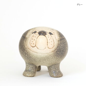 【送料無料】LISALARSON(リサ・ラーソン)BulldogMiniGY/BRブルドッグミニグレー&ブラウン陶器置物動物かわいいインテリア北欧雑貨大人気