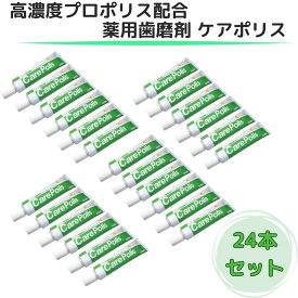 【翌日配送(対象地域のみ)】【1本当たり1120円】 ケアポリス 24個 歯みがき粉 歯磨き粉 歯周病 研磨剤なし 無研磨 口内炎 歯肉炎 プロポリス 薬用歯磨 オーラルプラス 75g