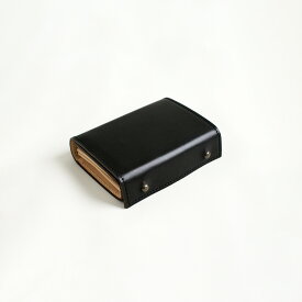 【クーポンあり】エムピウ m+ millefoglie2 CORDOVAN27 black ブラック | コードバン ミッレフォッリエ 財布 サイフ さいふ 札入れ メンズ レディース 2つ折り 二つ折り 小さい シンプル スリム コンパクト 日本製