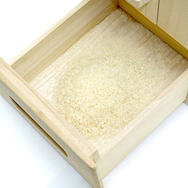 楽天市場】【クーポンあり】竹本木箱店 桐製 計量 米びつ 米蔵 5kg 