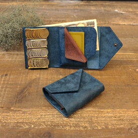 【クーポンあり】LITSTA リティスタ 金具ゴールド Coin Wallet 3 Blue Green | コインウォレット コインクリップ付き 多機能小銭入れ コインケース 極小財布 小さい財布 コインキャッチャー 小銭入れ イタリアンレザー pueblo プエブロ メンズ レディース 人気 おすすめ おし