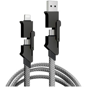 4in1P[u USB[dP[u iPhone 17 iPhone [dP[u 1m f[^ʐM f[^` [dR[h Type-C/iPhone/USB }[dΉ PDΉ }`P[u PD27W őPD65W Z[d f[^]ϋv