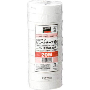 �E���^�C�v �r�j�[���e�[�v 19mm×20m �z���C�g 10�� �g���X�R TM1920W-10P