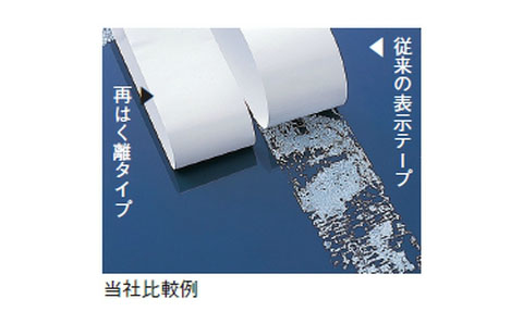 ガードテープ(再はく離タイプ)GTH-501Y 50mm幅×100m 日本緑十字社 149033