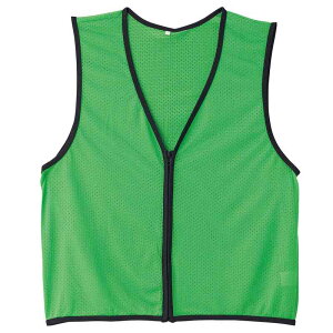メッシュ安全ベスト 蛍光グリーン フリーサイズ 前開きタイプ MZ-200KG 取寄品 日本緑十字社 320020 ( MZ-200KG )