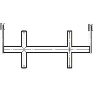 �u���P�b�g�N���X�o�[25�a(�������b�N�������~�ߕt��)1200mm �N���[�� BX-25S-2525 ���C���� BX-25S-2525