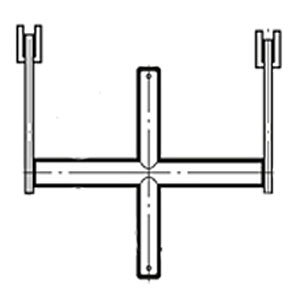 �u���P�b�g�N���X�o�[�V���O��19�a(�������b�N�������~�ߕt��)600mm �N���[�� BXS-19S-2525 ���C���� BXS-19S-2525