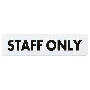 �`�[�N�T�C�� STAFF ONLY �ؖ� 1�����i �����[�J�[���i �V���N�} NP-10-6