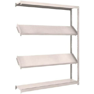 M1.5型軽中量ボルトレス棚 1500×300×H1800 4段うち傾斜2段タイプ 連結型 トラスコ M1.5-6534K2B