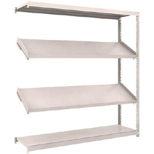 M1.5型軽中量ボルトレス棚 1800×450×H1800 4段うち傾斜2段タイプ 連結型 トラスコ M1.5-6644K2B