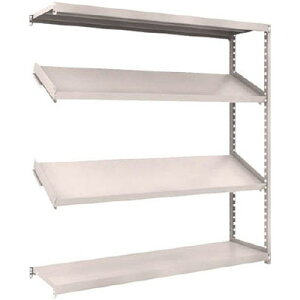 M2型軽中量ボルトレス棚 1800×450×H1800 4段うち傾斜2段タイプ 連結型 トラスコ M2-6644K2B