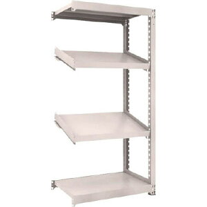 M3型中量ボルトレス棚 900×571×H1800 4段うち傾斜2段タイプ 連結型 トラスコ M3-6364K2B