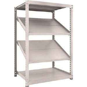 M3型中量ボルトレス棚 1200×921×H1800 4段うち傾斜2段タイプ トラスコ M3-6494K2