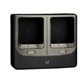 電力量計ボックス(バイザー付)2個用 ブラック×シャンパンゴールド(3個価格) 未来工業(MIRAI) WPN-3WVK