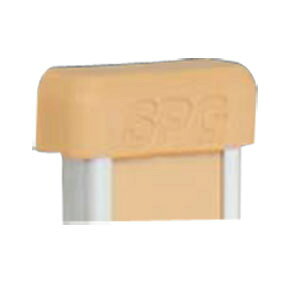 フラッシュ棚柱用MWエンドキャップ ナチュラルブラウン 1箱1000個価格 SPG(サヌキ) LA-423