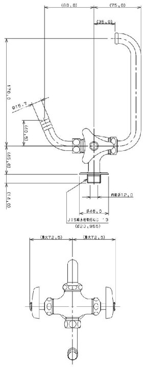 楽天市場】双口横形自在水栓 13 7044 カクダイ 7044 : 大工道具・金物の専門通販アルデ